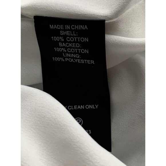 Vince Camuto Black Eyelet Cotton Blazer Jacket Size 10 Lined - Picture 8 of 9